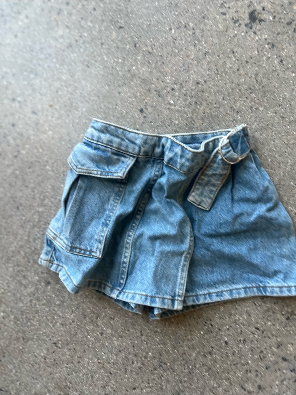 Zara / Denim Skort with Belt - Light Blue jeans